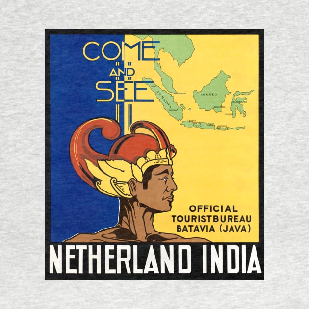 Vintage Travel Poster India - Come and See Netherland India by vintagetreasure